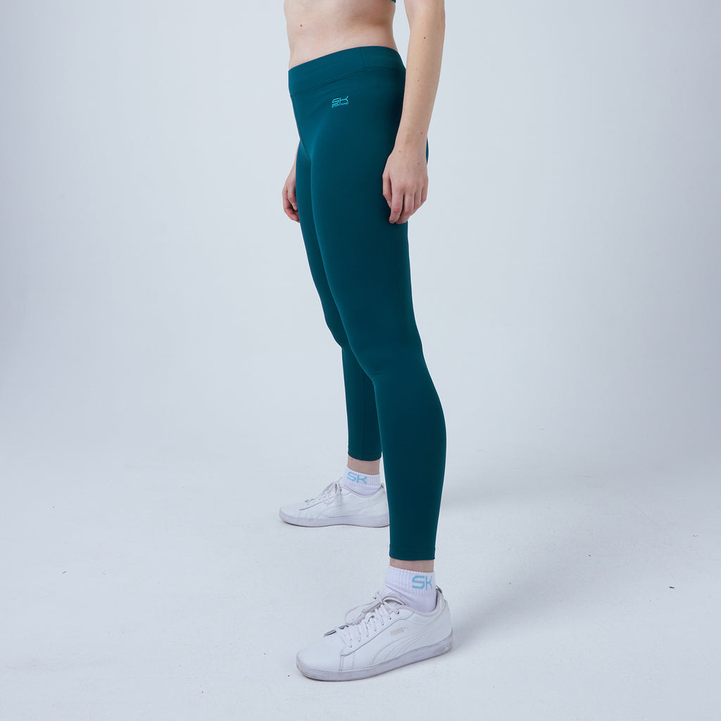 Tennis leggings with pockets long, gray blue – SK SPORTKIND