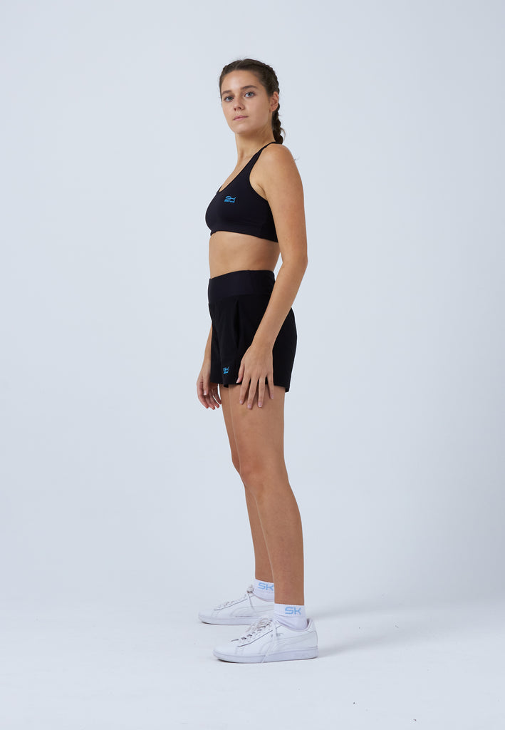 Mädchen & Damen und Gender Advantage Tennis Shorts mit Ballhalter, schwarz von SPORTKIND