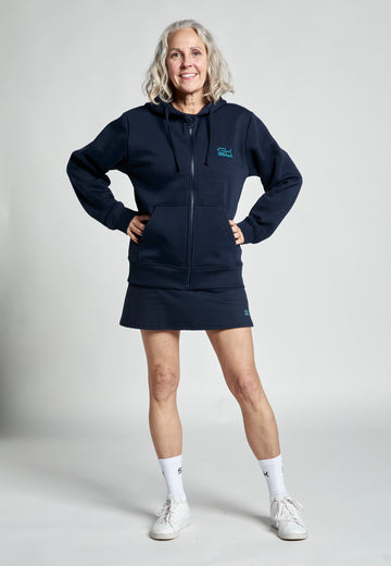 Unisex Kapuzenjacke mit Reißverschluss unisex, navy blau von SPORTKIND