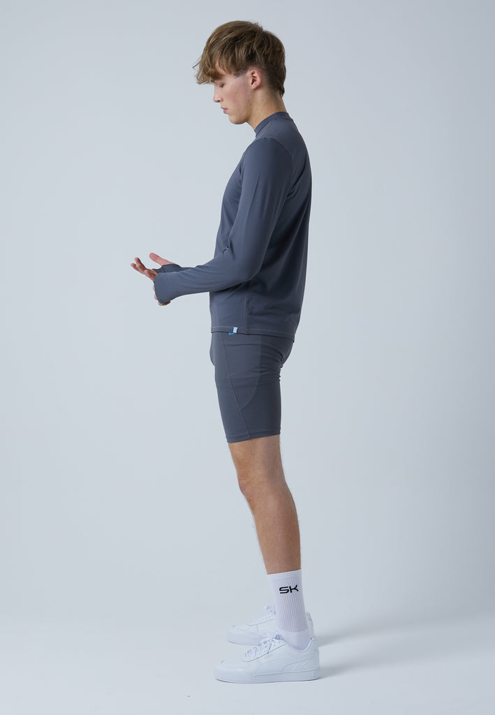 Jungen & Herren und Gender Short Tights / Radlerhose mit Taschen, grau von SPORTKIND