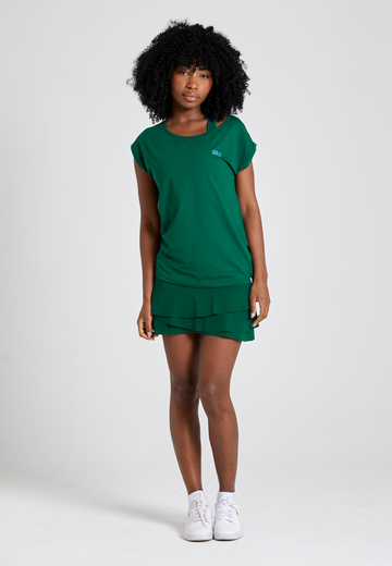 Mädchen & Damen Tennis Loose Fit Shirt, tannengrün von SPORTKIND