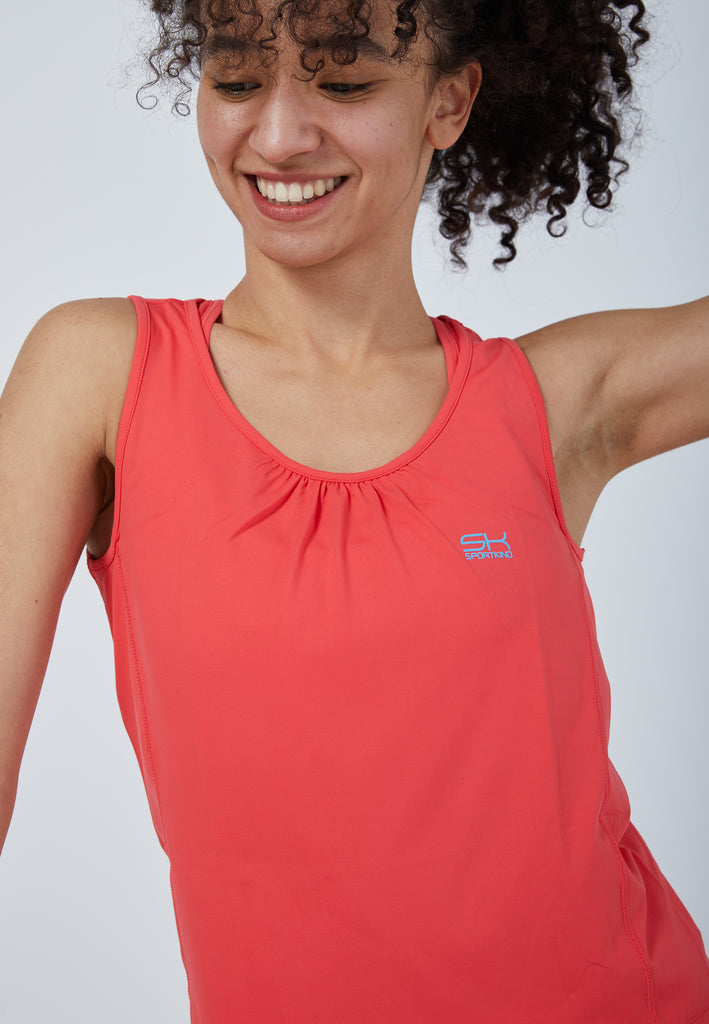 Mädchen & Damen und Gender Tennis Loose Fit Tanktop, pfirsich von SPORTKIND