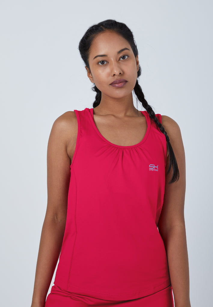 Mädchen & Damen und Gender Tennis Loose Fit Tanktop, pink von SPORTKIND