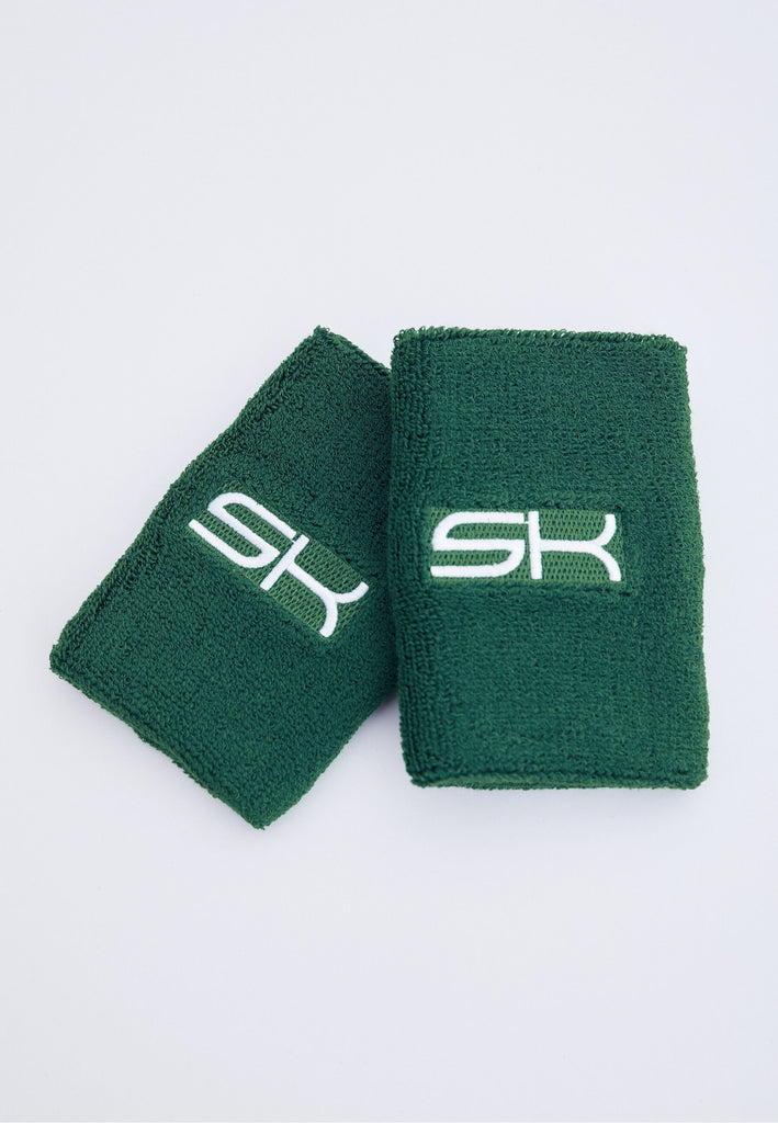 Unisex Tennis Schweissband gross 2er Set, tannengruen von SPORTKIND