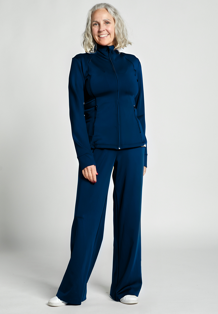 Mädchen & Damen Tennis Trainingsjacke, navy blau von SPORTKIND