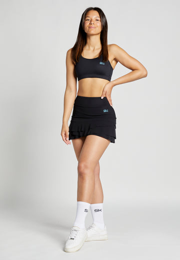 Mädchen & Damen Tulip Light Tennisrock / Skort mit Taschen, schwarz von SPORTKIND