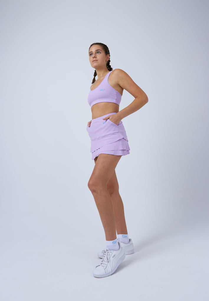 Mädchen & Damen und Gender Tulip Tennisrock / Skort mit Taschen, flieder von SPORTKIND