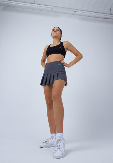 Mädchen & Damen und Gender Tennisrock mit Falten / Skort, grau von SPORTKIND